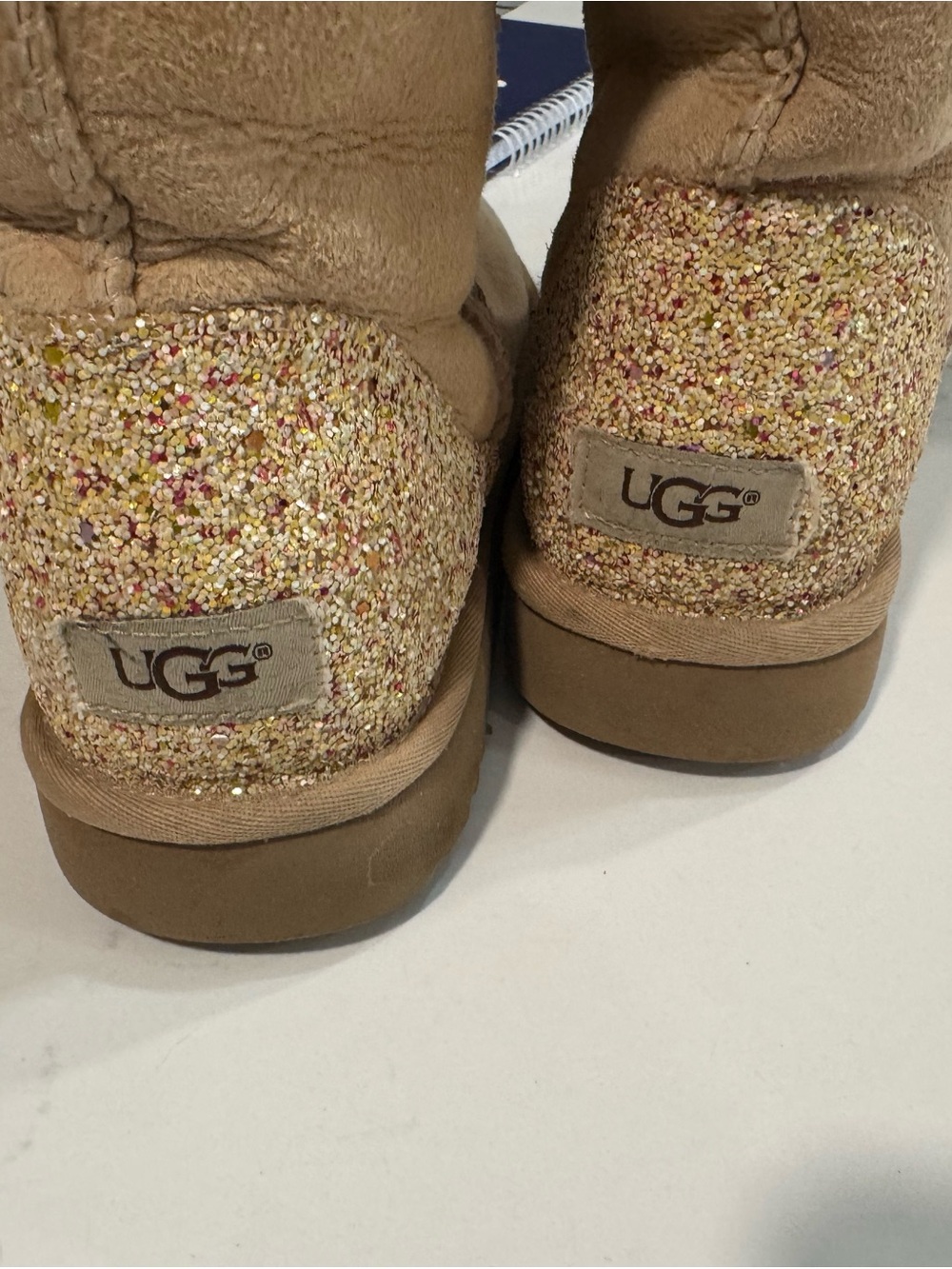 UGG Kids Glitter Chestnut/Tan Sparkle Boot